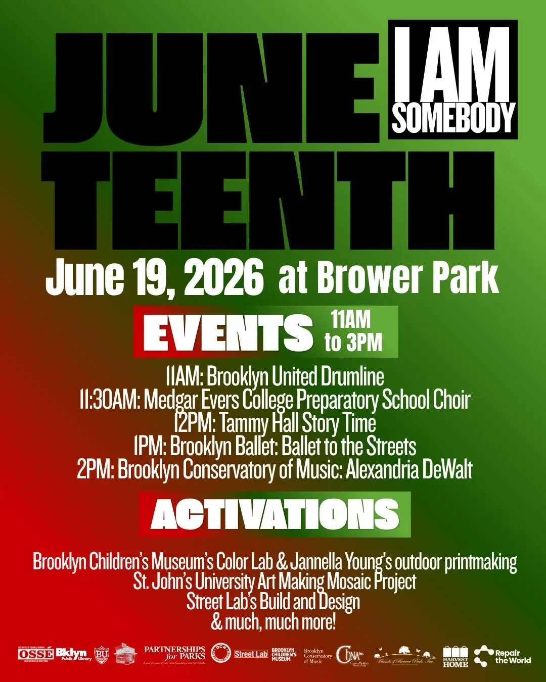Juneteenth in Brower Park 2026 : I Am Somebody