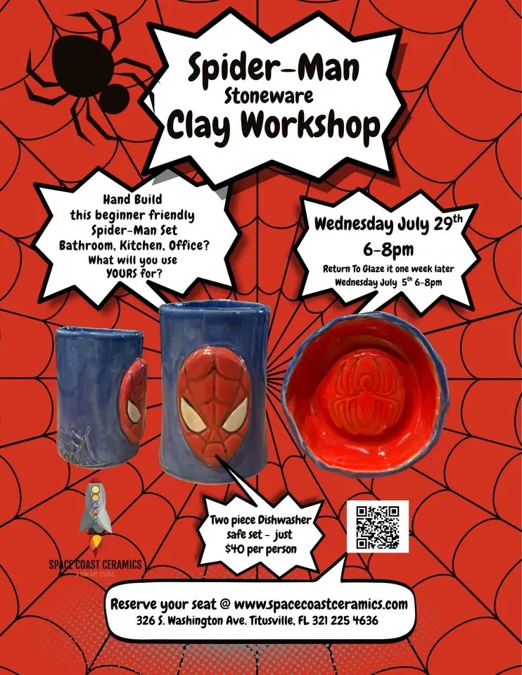 Spider-Man Clay Handbuilding Workshop - Make your own Stoneware Set
