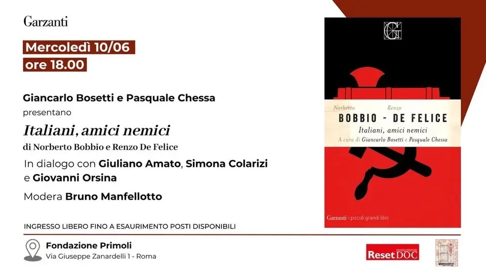  “Italiani, amici nemici” di Norberto Bobbio e Renzo De Felice