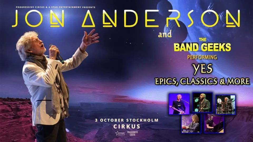 JON ANDERSON and THE BAND GEEKS performing YES epics, classics and more