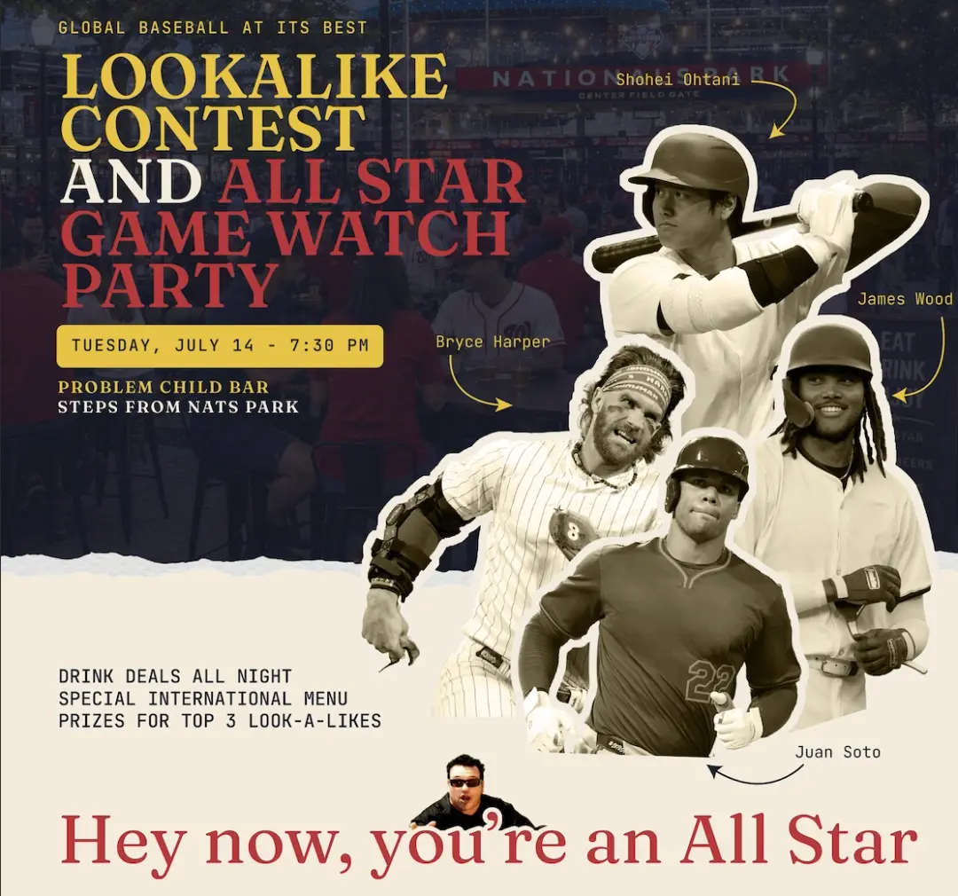 Baseball Stars Lookalike Contest & All Star Game Watch Party