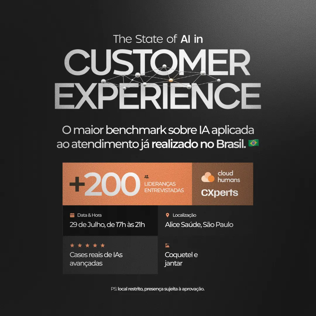 AI in CX: Coquetel de lançamento do maior bench de IA já feito no 🇧🇷
