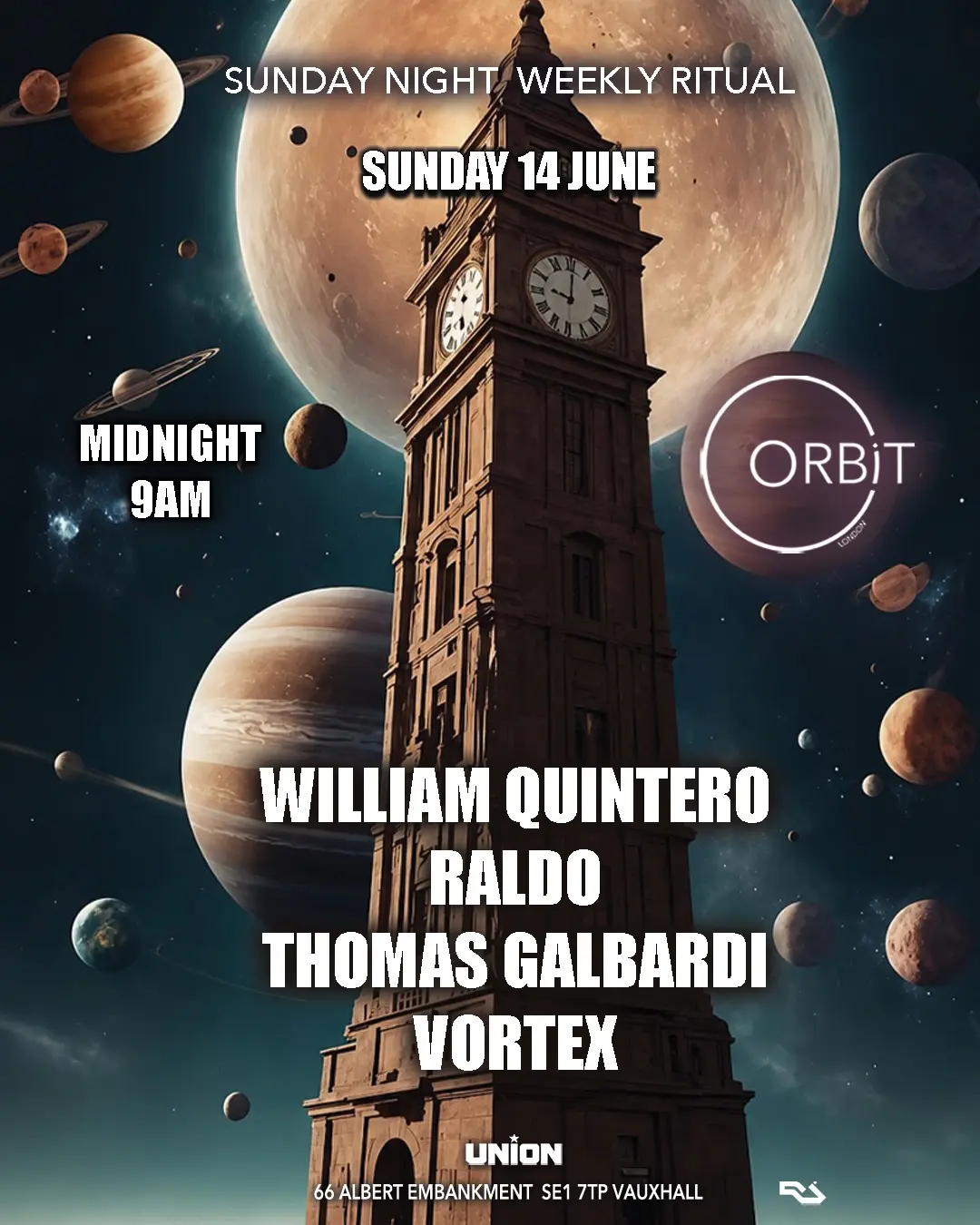 Orbit Sunday night / Monday morning after party