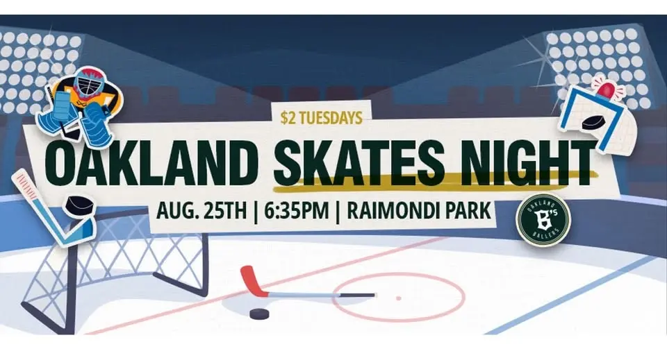 Oakland Ballers vs. Missoula PaddleHeads (Oakland Skates Night)