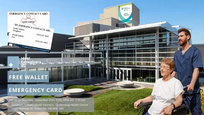 FREE PLASTIC EMERGENCY CARD FROM IDEAL CAREGIVERS4U