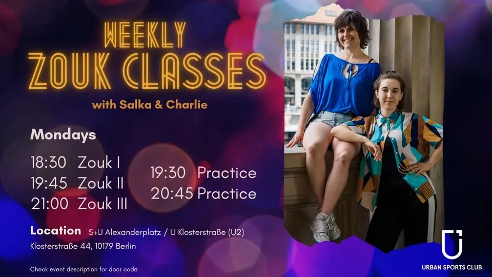Weekly Zouk Classes (Mondays) in Berlin with Salka & Charlie