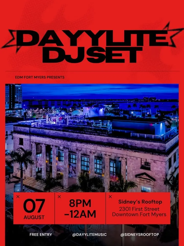 EDM Fort Myers Presents: DAYYLITE at Sidney's Rooftop Bar & Sculpture Garden