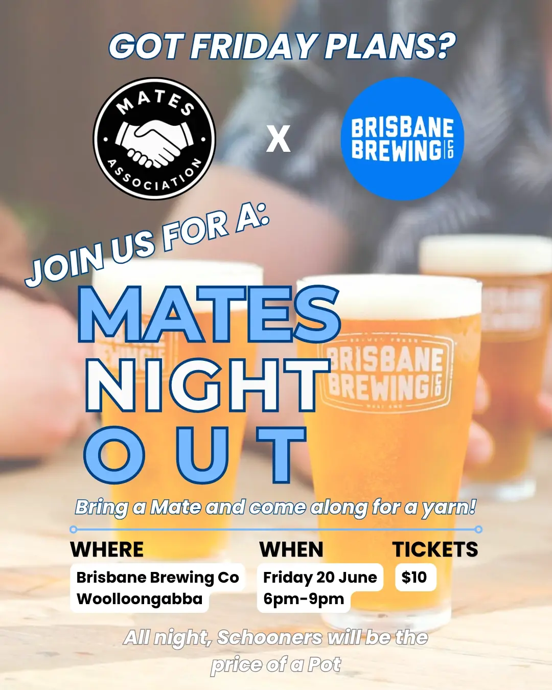 Mates Association presents: Men's Health Week Catch-Up @ Brisbane Brewing Co