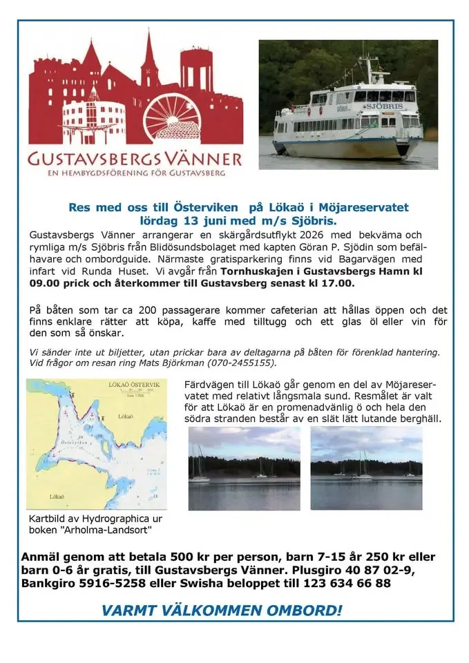 Båtresa med m/s Sjöbris till Österviken vid Lökaö