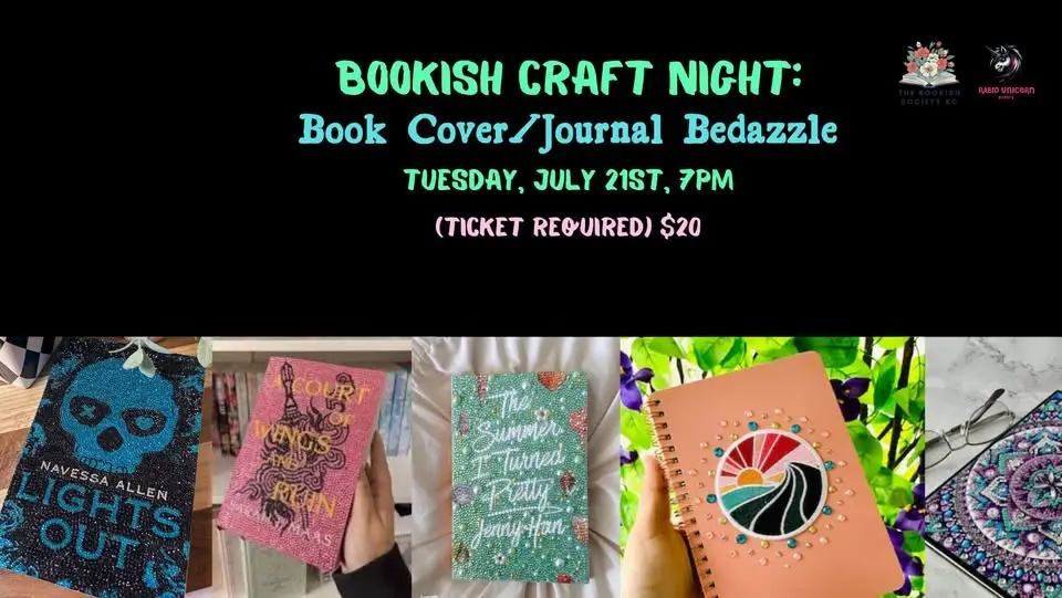Bookish Craft Night: Book Cover/Journal Bedazzle