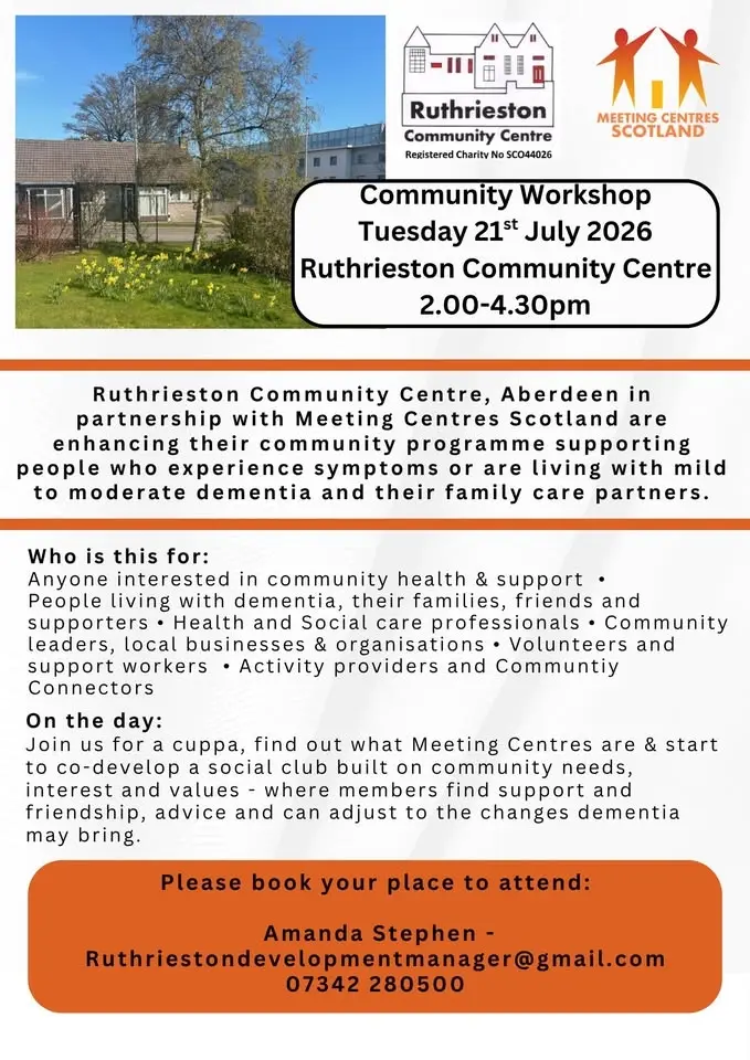 Meeting Centres Dementia Community Workshop