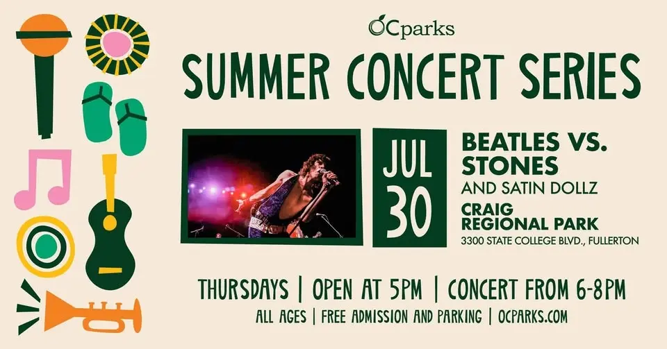Beatles vs. Stones: The Greatest Show That Never Was: 2026 OC Parks Summer Concert Series