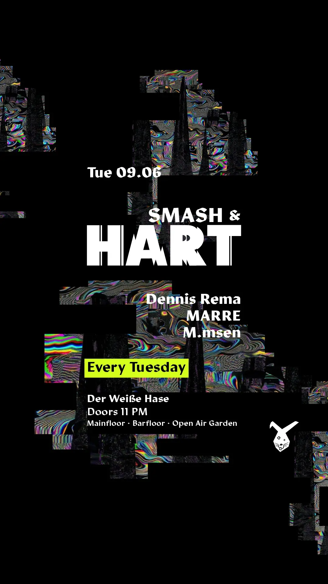 Smash & HART ◢◤ Tuesday Rave [free entry until midnight*]