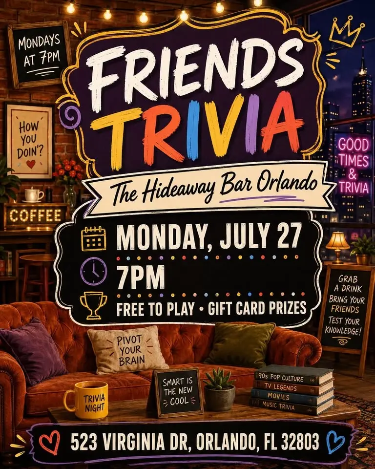 Friends Trivia @ The Hideaway Bar Orlando