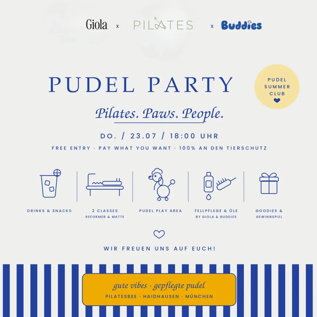 PUDEL PARTY – Pilates. Paws. People.