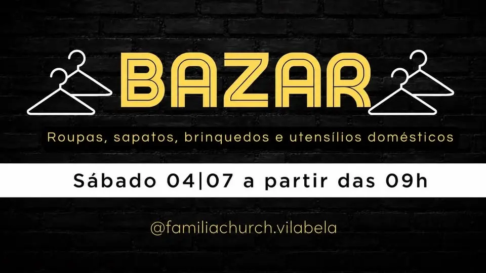 Bazar 2026 Família Church