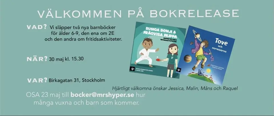 Bokrelease för 2 nya barnböcker