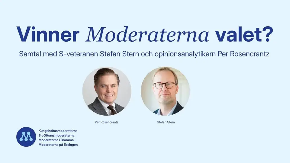 Inbjudan till talarkväll: Förutsättningar för fyra år till med moderatledd regering