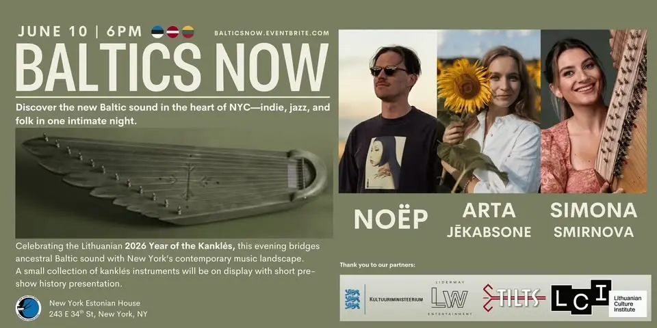 Baltics Now concert (NOËP, Arta Jēkabsone, Simona Smirnova) NY Music Month