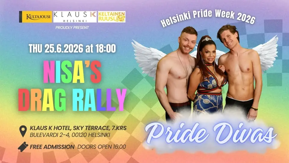 HELSINKI PRIDE  DIVAS 2026 X DRAG RALLY PARTY 