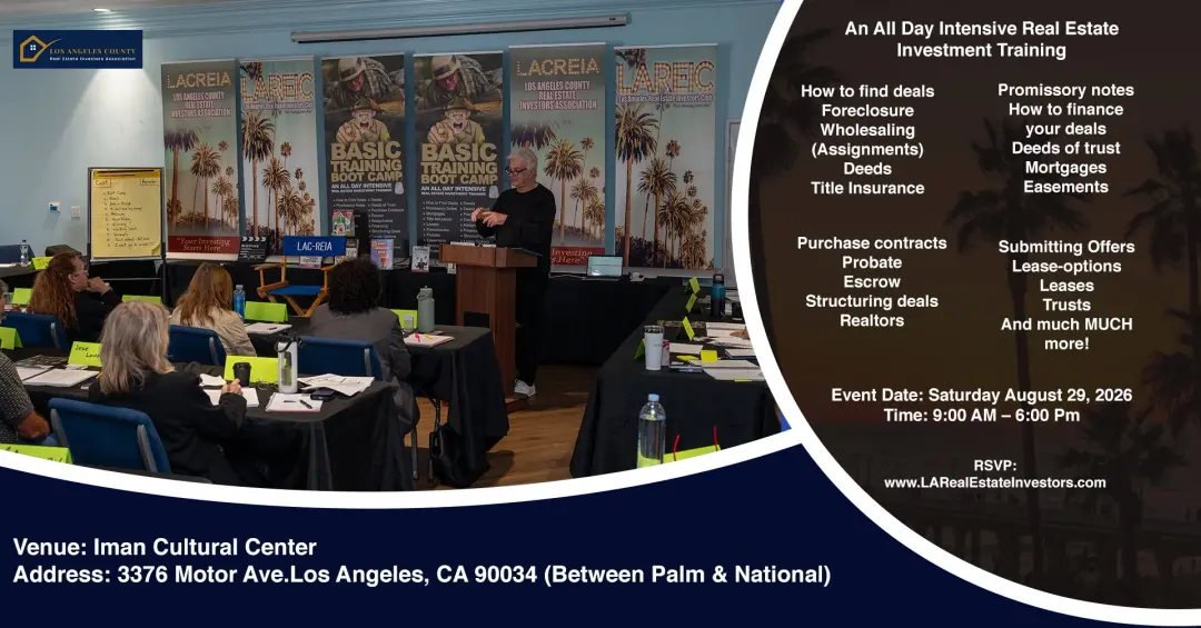 Real Estate Basic Training Boot Camp – August 29, 2026