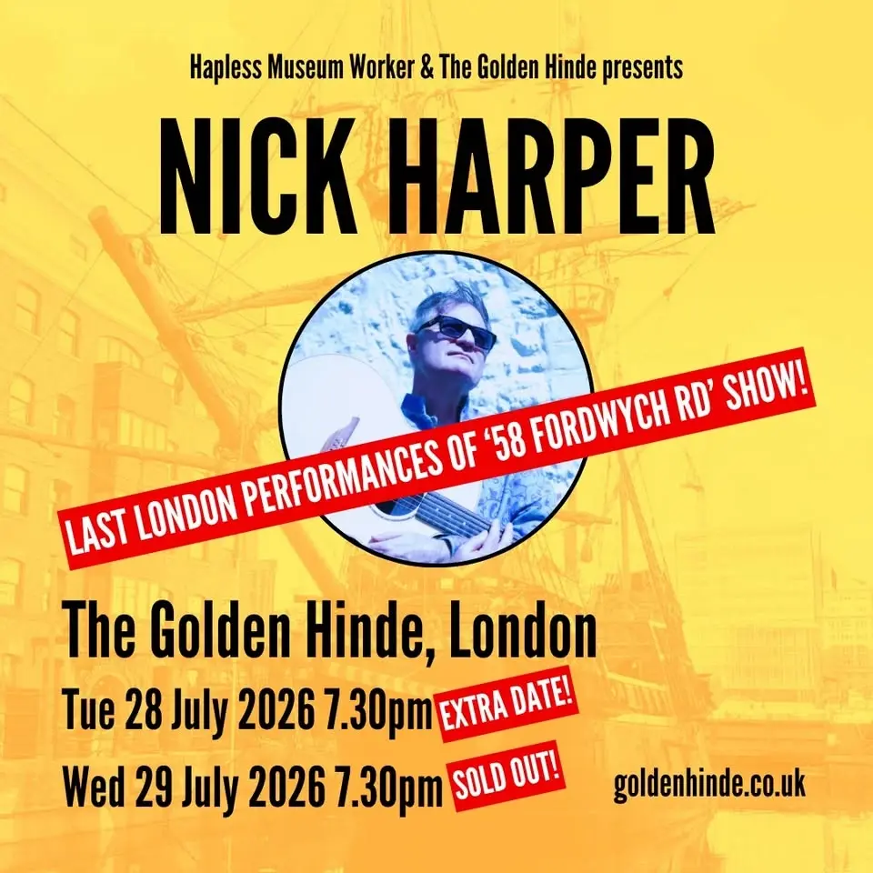 Nick Harper live on The Golden Hinde (extra date added!)