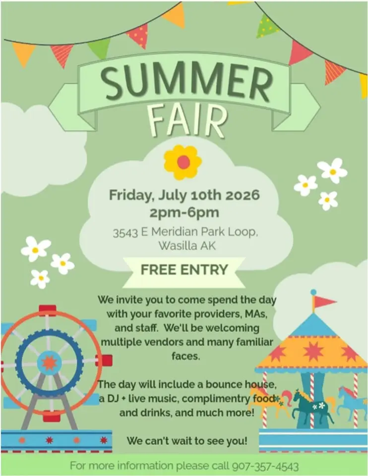 SAVE THE DATE--Ptarmigan Pediatrics Summer Fair 2026