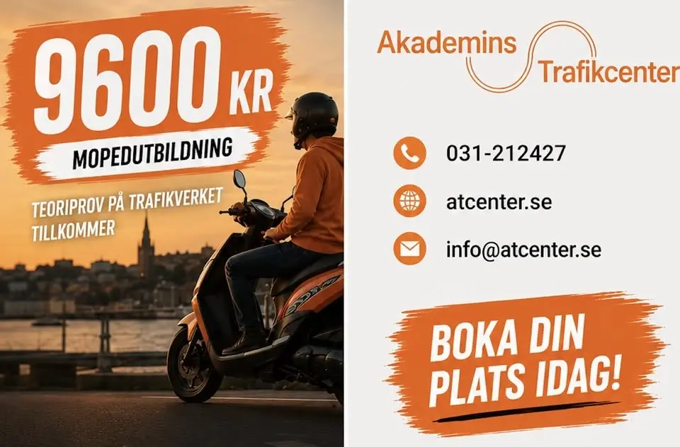 Mopedkurs AM och Kl2 på ATCenter i Göteborg