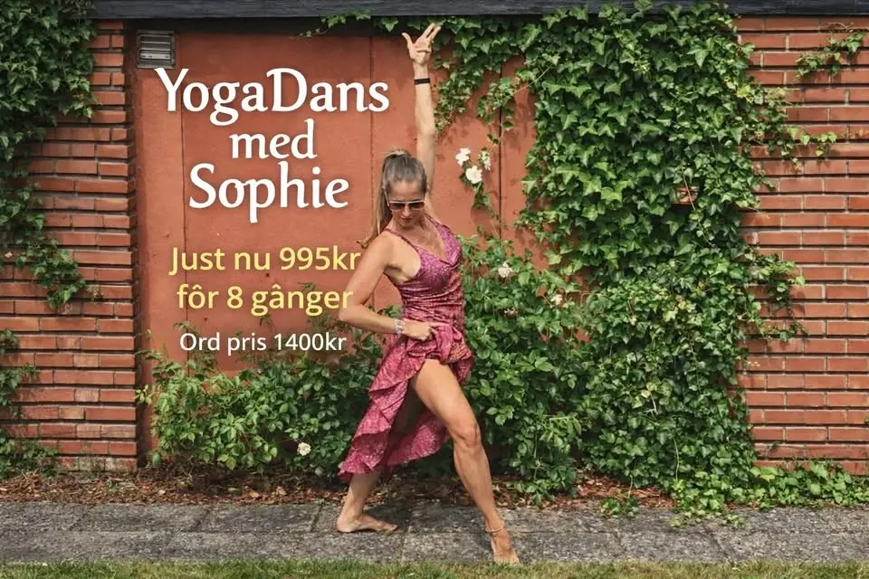 YogaDans med Sophie JUST NU 995kr för 8ggr, ord pris 1400kr