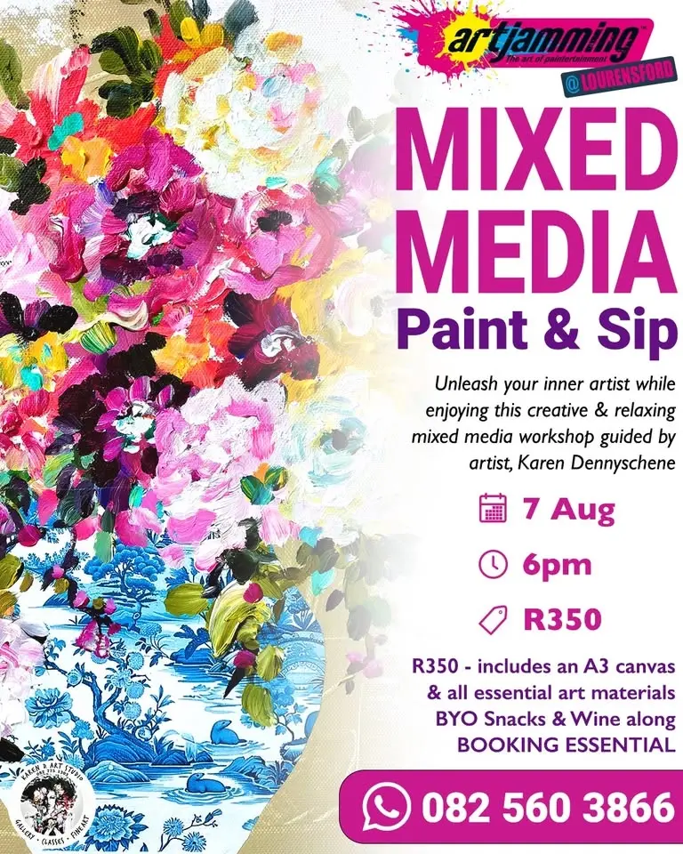 Paint & Sip  |  Mixed Media Florals