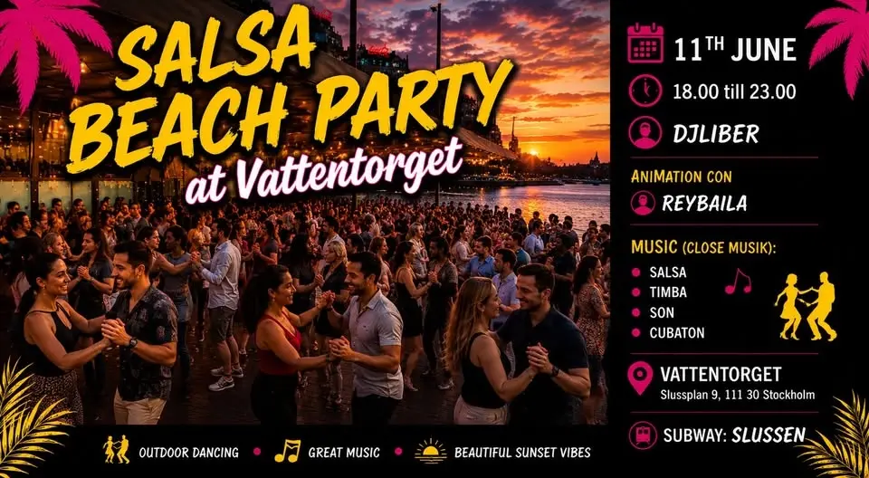 🌴 SALSA BEACH PARTY at Vattentorget 🌴
