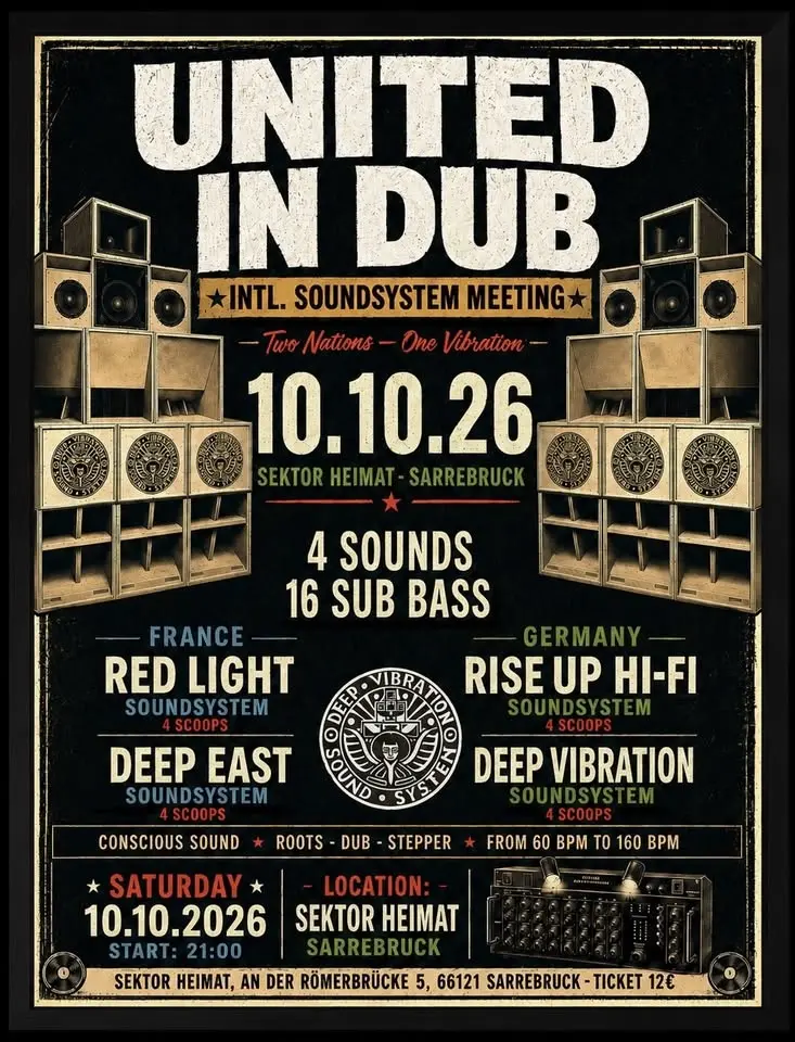 UNITED IN DUB - Deep Vibration / Red Light / Rise Up HiFi / Deep East