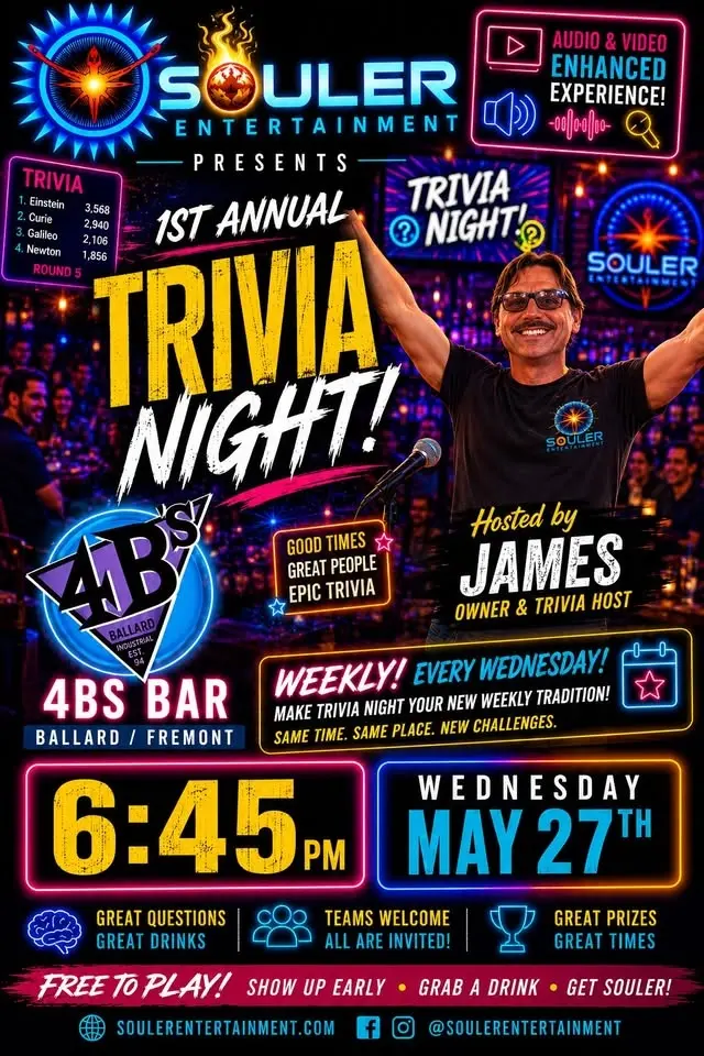 4b's Seattle Trivia Night - 2nd Match Of The 2026 Season
