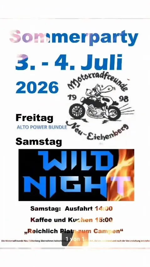 Sommerparty Motorradfreunde Neu-Eichenberg 