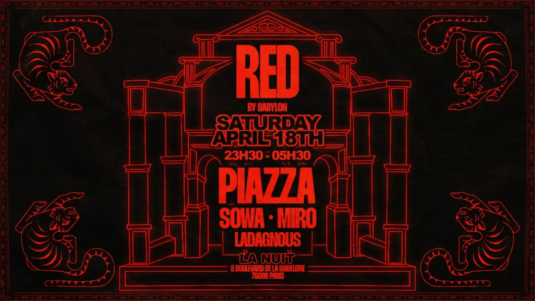 RED PRIVATE ROOM invite PIAZZA