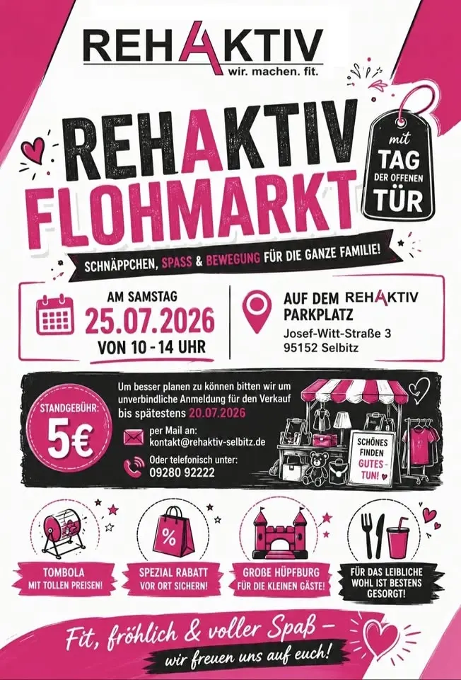 RehAktiv Flohmarkt mit Tag der offenen Tür