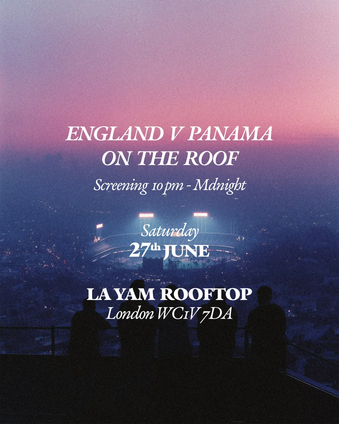 England v Panama on the Roof