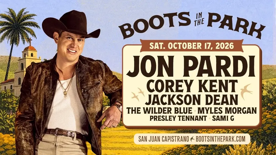 Boots In The Park Jon Pardi, Corey Kent, Jackson Dean & more in Orange County