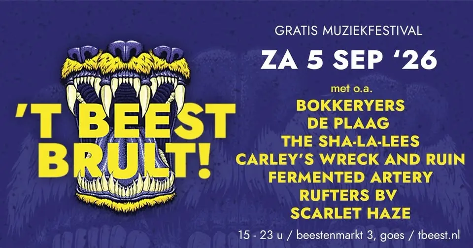 't Beest Brult 2026 | Gratis muziekfestival