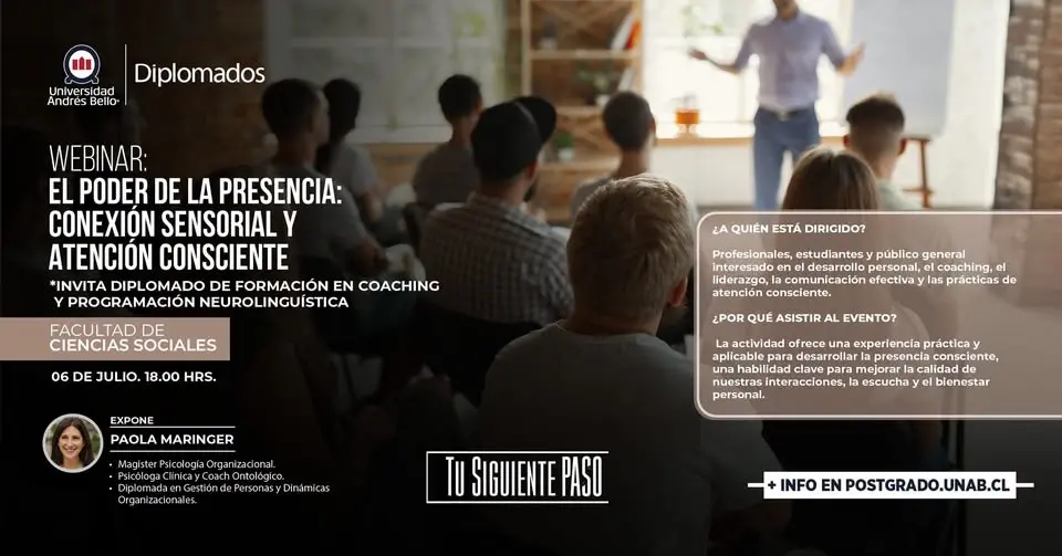 Webinar: El Poder de la Presencia: "Conexión Sensorial y Atención Consciente"