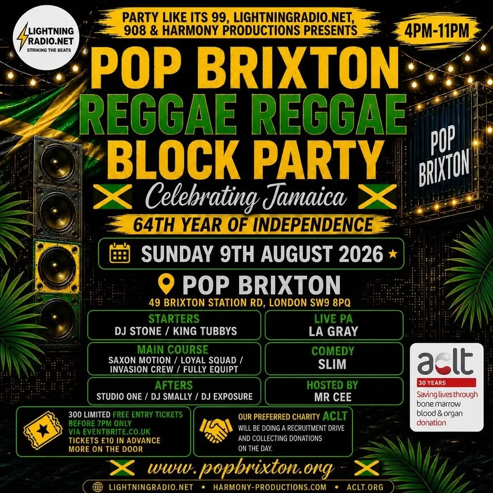 POP BRIXTON REGGAE REGGAE BLOCK PARTY