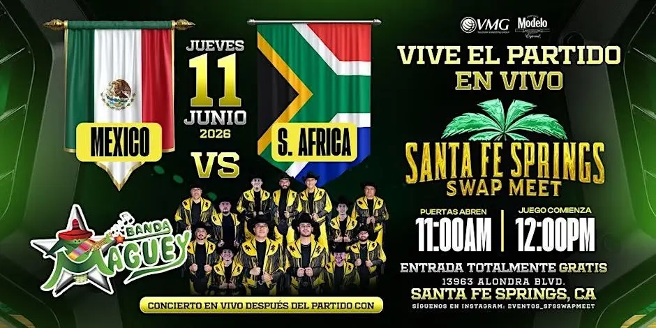 MEXICO VS S. AFRICA EN EL MUNDIAL CON CONCIERTO GRATIS