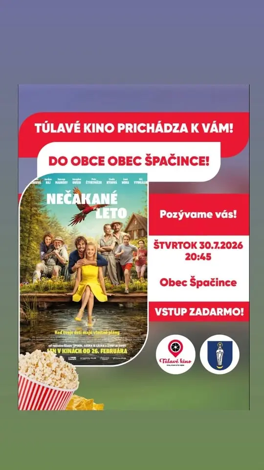 📽️Letné kino v Špačinciach - Nečakané leto☀️