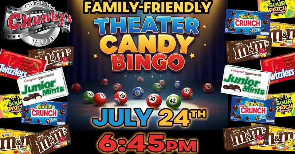 LIVE THEATER-CANDY BINGO! Hosted by Wendy!! 7/24