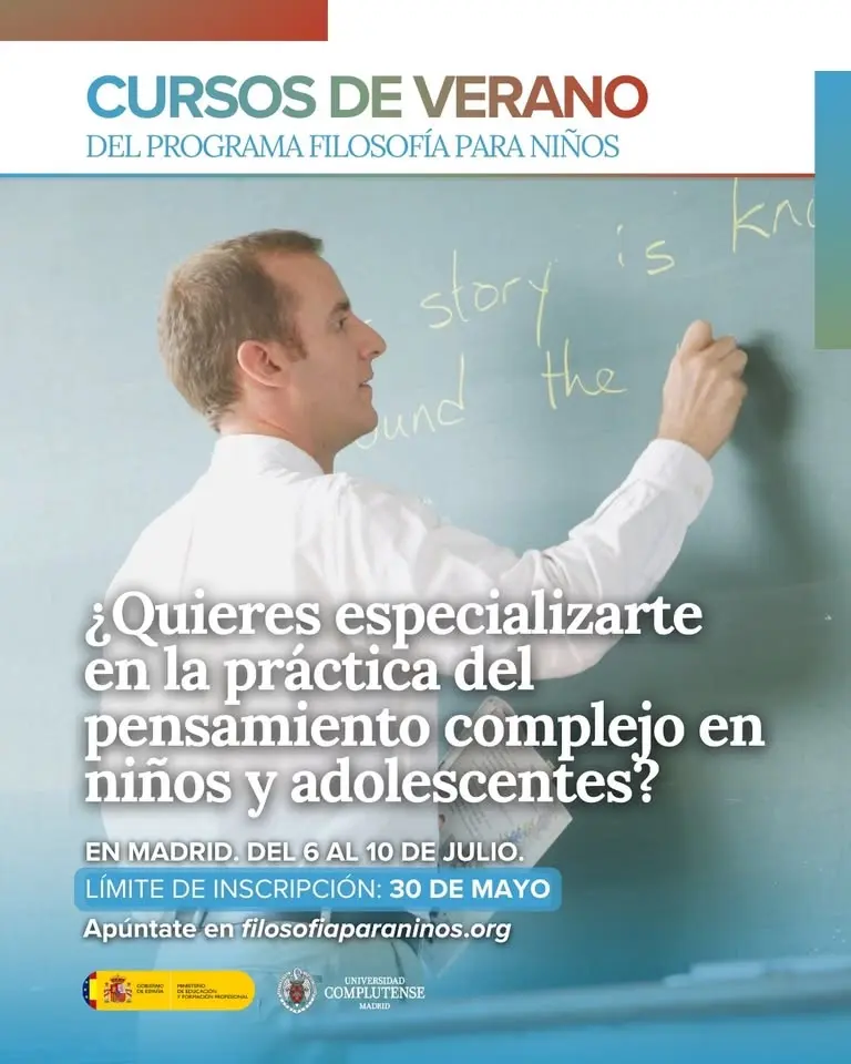 Cursos de verano presenciales del programa Filosofía para Niños