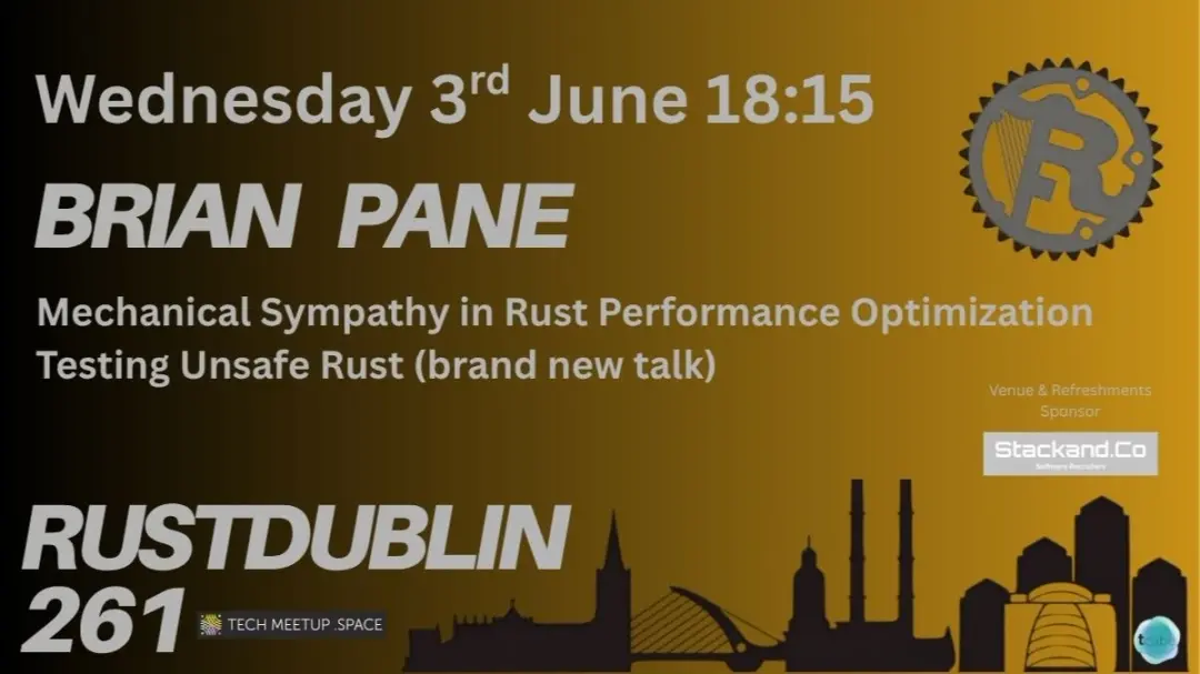 Join us live and INPERSON for Rust 261