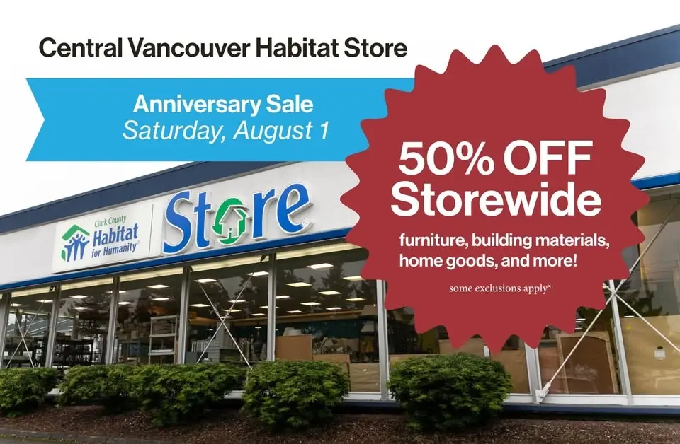 Central Vancouver Habitat Store Anniversary Sale 