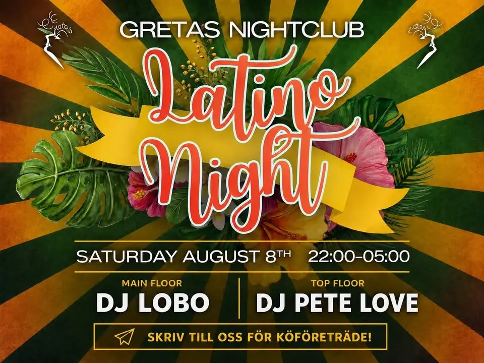 🌴🌺 LATINO NIGHT @ GRETAS NIGHTCLUB 🌺🌴