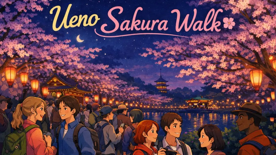 🌸 Ueno Sakura Walk 🚶♂️🚶♀️ Tokyo’s Ultimate Cherry Blossom Experience 🌸