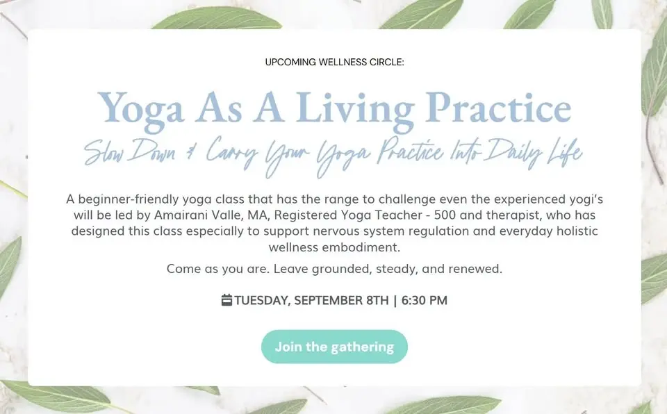 Yoga as a Living Practice